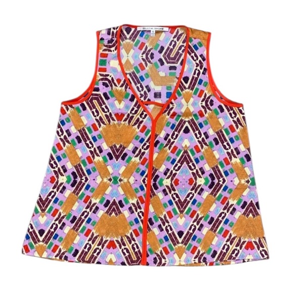 Collective Concepts Sleeveless Blouse Abstract Print Small - Picture 9 of 9